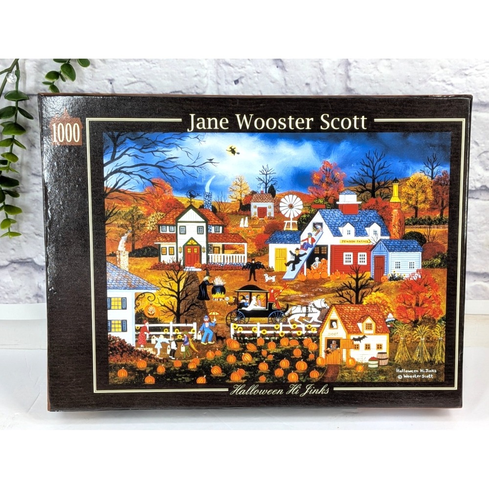 HALLOWEEN HI JINKS🎃Collector Jane Wooster Scott Jigsaw Puzzle 1000pc 16x20